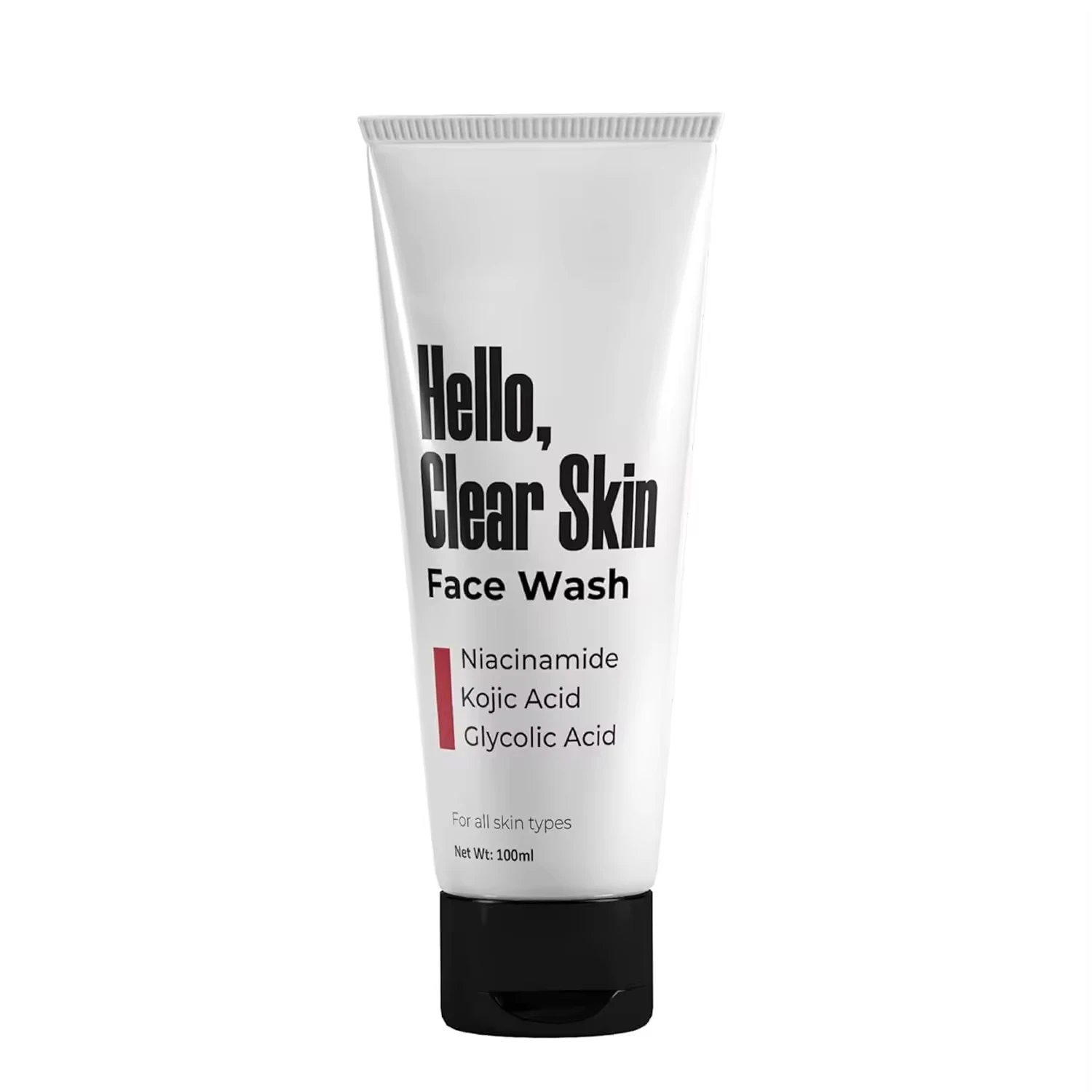 OEM  ODM   Private Label Hello Clear Skin Face Wash Kojic Acid | Niacinamide Glycolic Acid Remove Blackheads Whitehead Face Wash