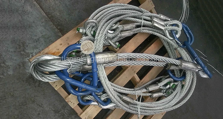 wire rope slings, DNV 2.7-1 lifting set, wire rope termination clamp