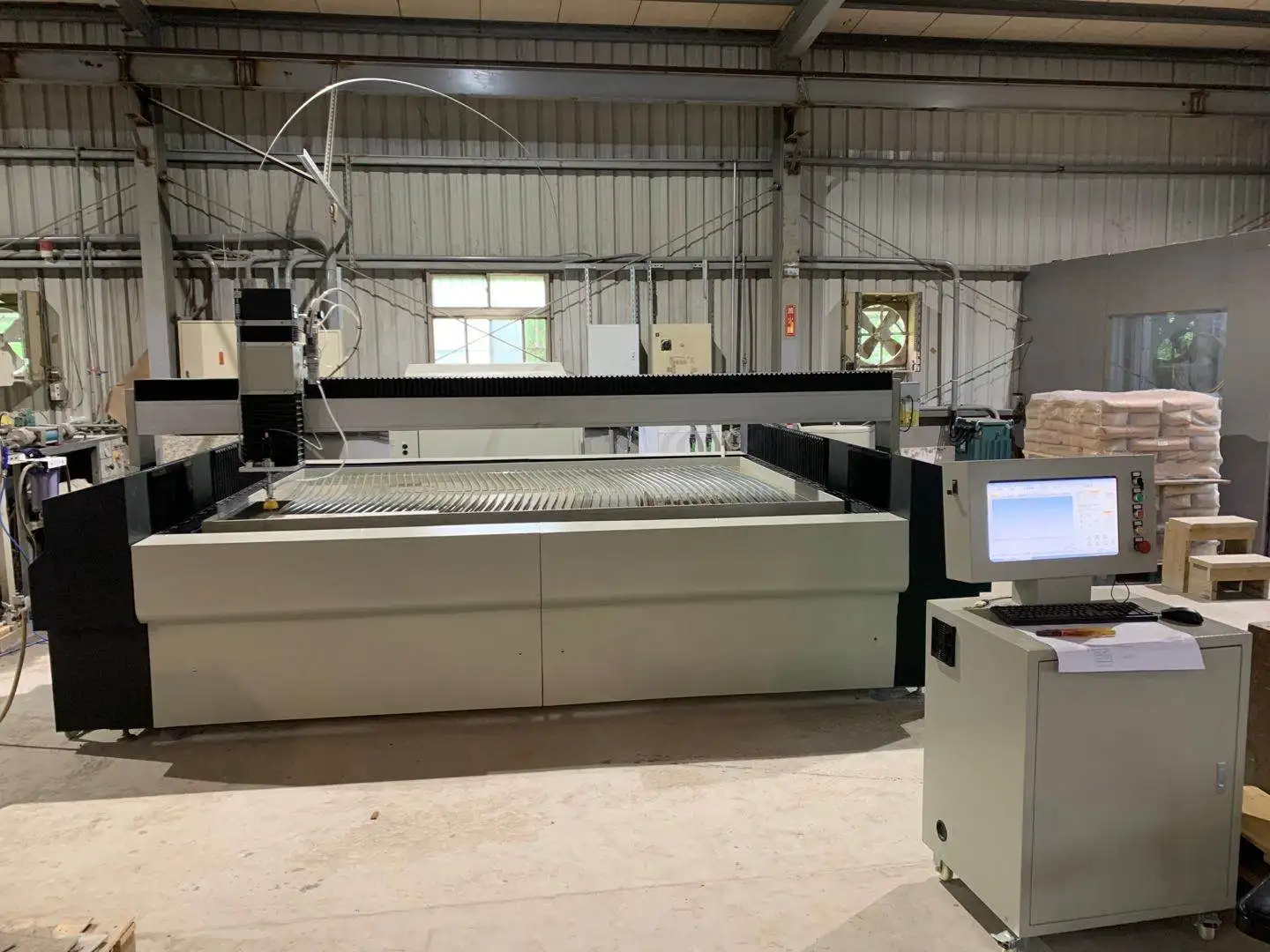 CNC WaterJet Cutting Machine for Stone and Metal  Water Jet Abrasive  Sand Cutting