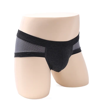 New design mesh sexy Shorts sexy korean gay underwear model Panties Breathable U Convex lingerie underwear mens sexy men's under