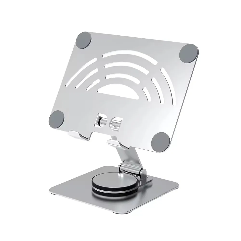 Tablet Holder Stand 360 Rotation Portable Foldable Desktop Laptop Stand Aluminium Alloy Laptop Holder