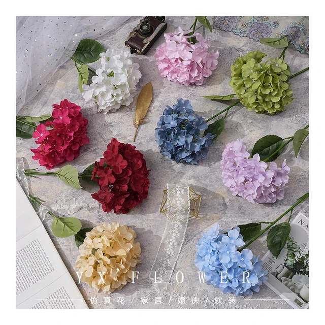 Simulation 72 Flower Pieces Hydrangea Cross-border Road Drainage Row Hydrangea Wedding Hall Hotel Home Hands Hydrangea