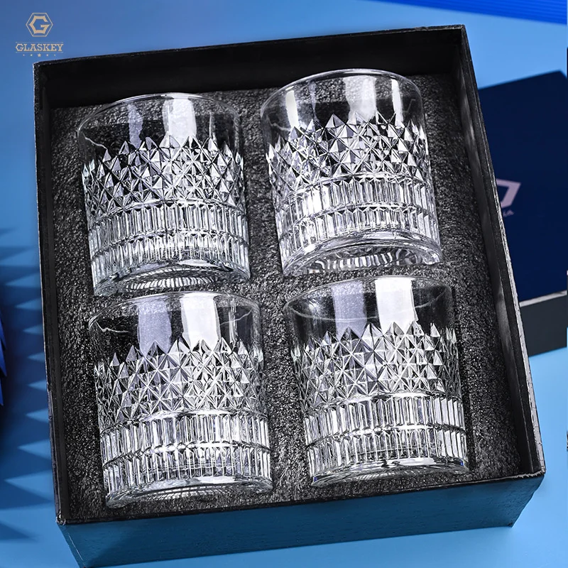 Transparent Crystal Glass Whiskey Cup Luxury Beer Glassware Bar High End Gift Box Cup Set Buy