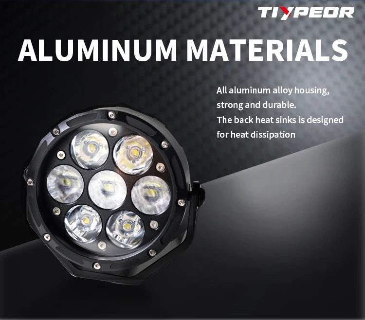 product tiypeor 70w cnc aluminum motorcycle spotlight auxiliary fog driving brighter ip68waterproof led universal lights for off road-5