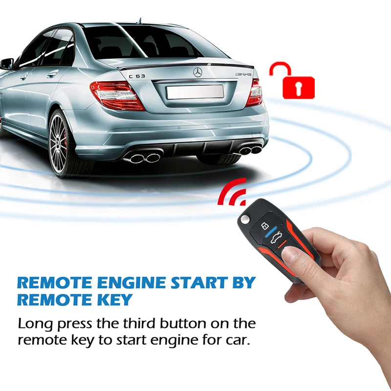 SPY Official Snake Car Alarm System Digital Central Locking Remote Starter Engine Keyless Entry Universal for Camry Corolla