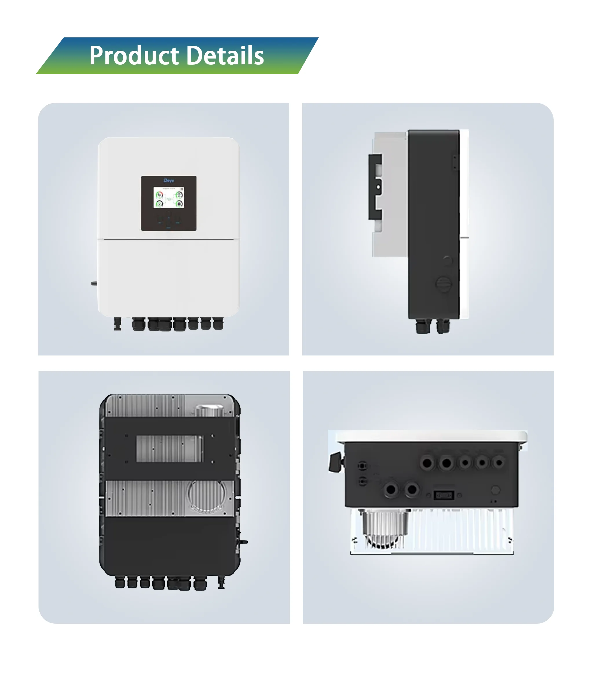 product for deye sun 6k sg04lp1 eu sm2 single phase hybrid solar inverter low voltage battery supported for residential use stock-3