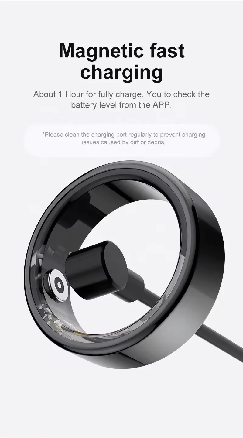 Smart Ring Health Tracker Blood Oxygen Monitor Sleep Monitor Mobile Phones APP Control Wearable Technology Intelligente Rings