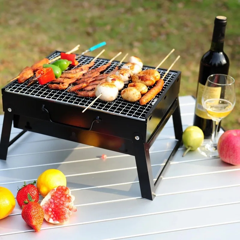 Outdoor Portable Emergency Grill Barbecue Grills Folding  Stove Mini Charcoal Grill Bbq