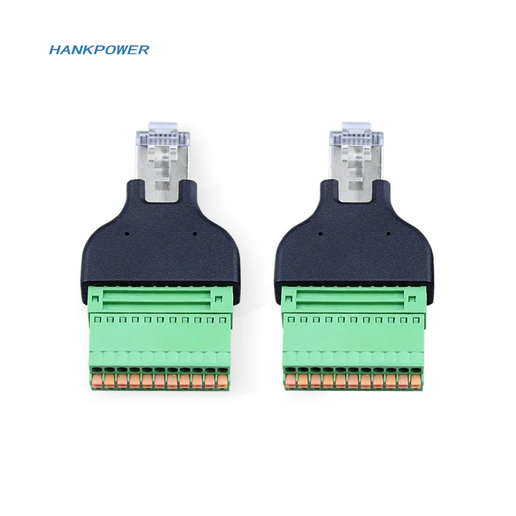 RJ50 to 10P Spring Terminal Adapter - Reliable CCTV Connector
