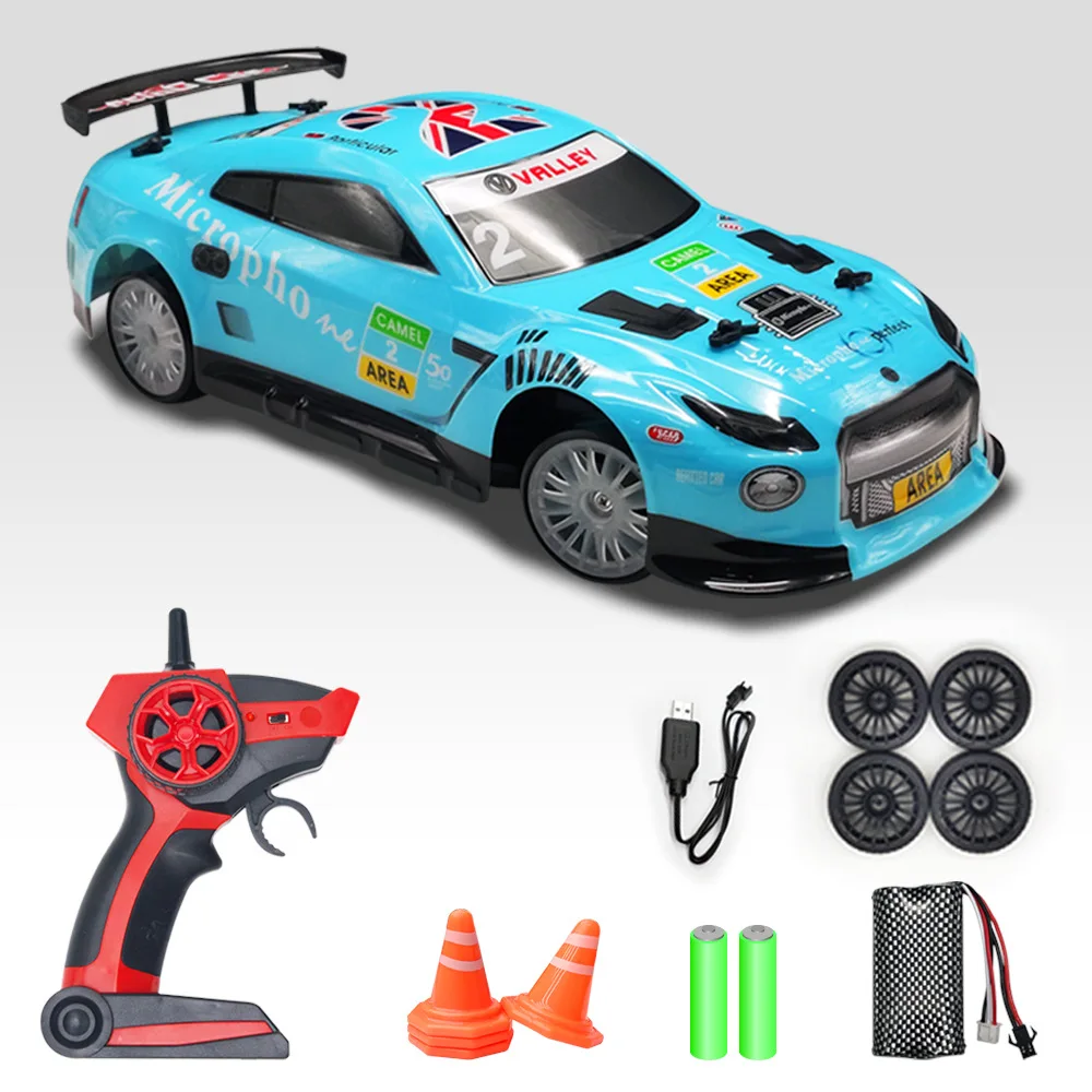 High Speed Remote Control Drift Car with LED Lights Electric Four Wheel Drive Racing Car Remote Control Toy