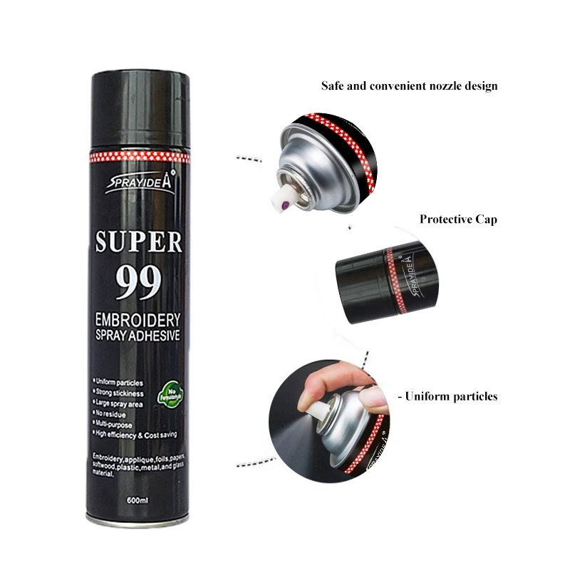 Sprayidea 99 600ml Super Repositionable Spray Adhesive Temporary Handicraft and Spray Foam Adhesive for Crafting