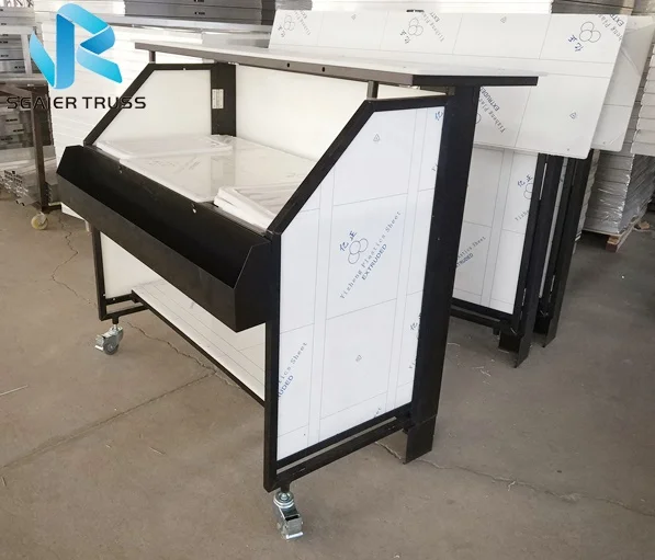 Banco Fieristico Pieghevole Portatile - Per Reception, Barbiere O Mostre, Con Tasca E Borsa Trasporto - Foto 9