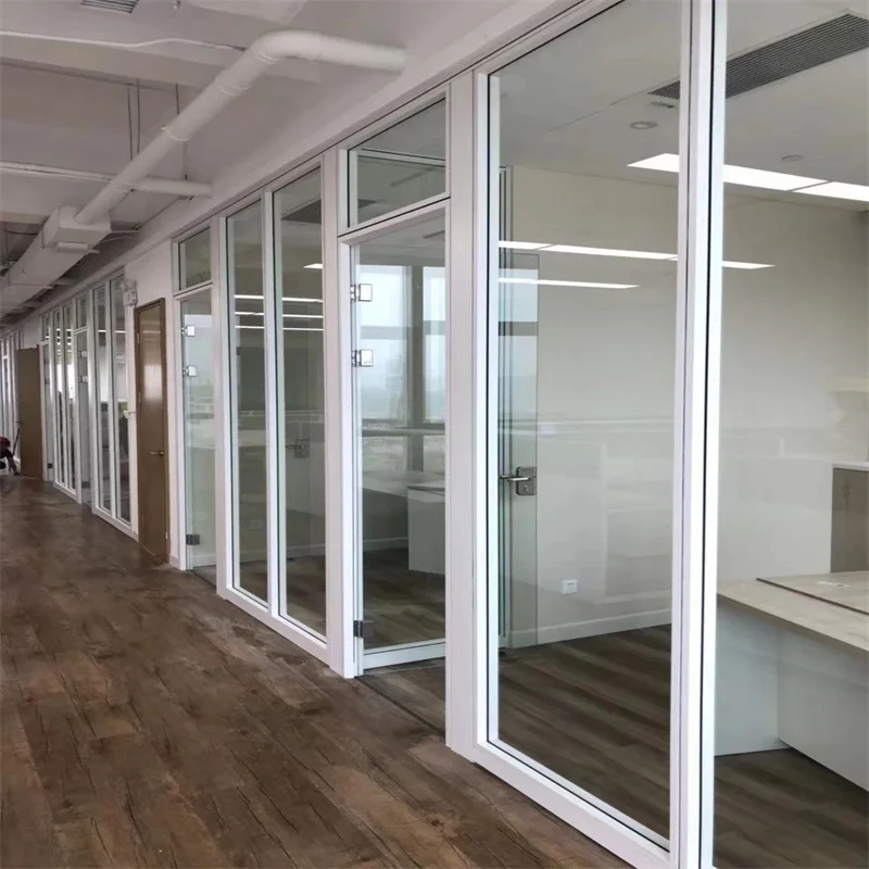 Luxury Retail Store Double Glass Partition | 108mm Wall Thickness Flat Aluminum Frame + Steel Keel manufacture