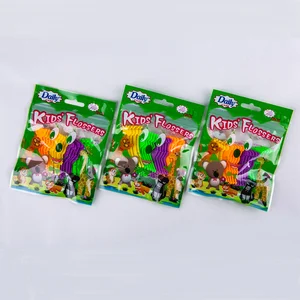 Daily Care Best Selling Kid Dental Picks Private Label Cartoon Animal Floss Stick Durable Dental Flosser for Children