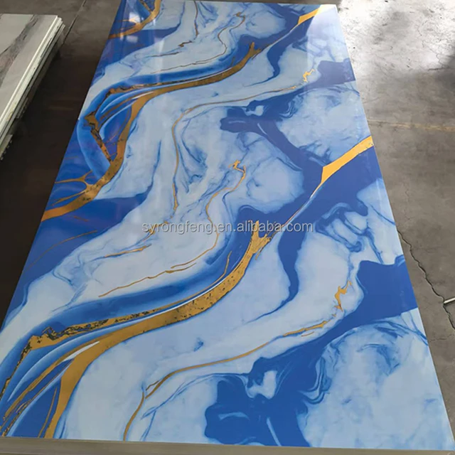 Fast Delivery In Stock interior  Waterproof marble pvc boards wall panels sheets for wall decor decoration