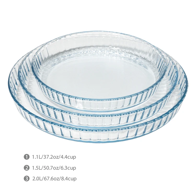 GLASS Material and Baking Dishes Pizza Pans Type Round Cake Pan