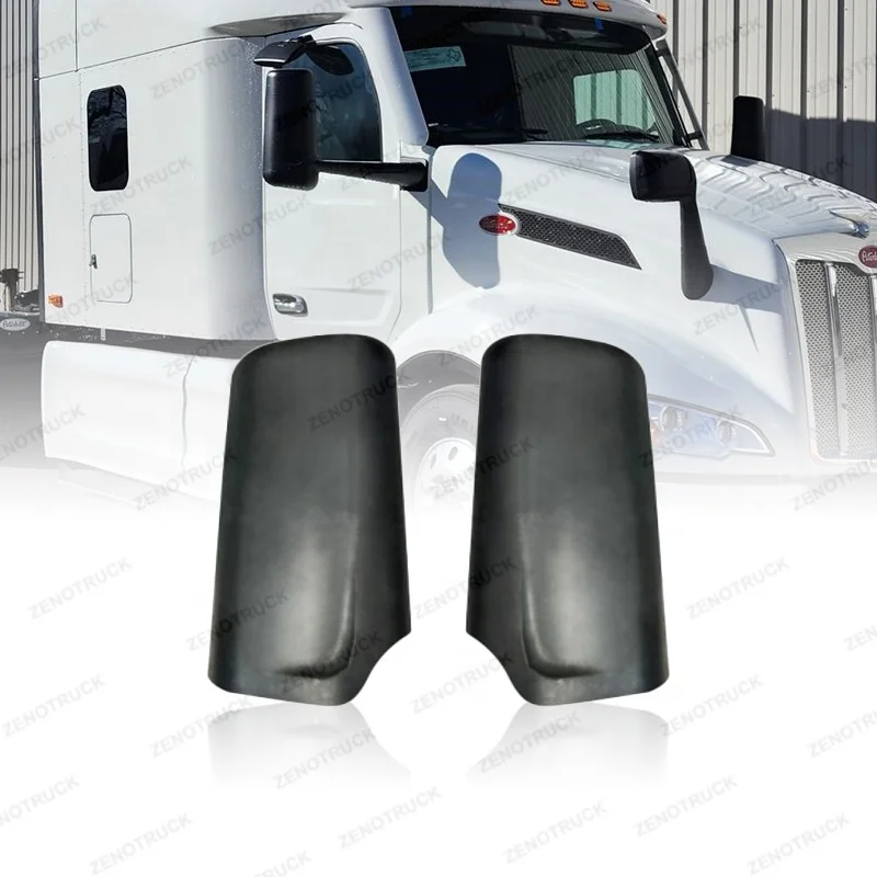 Par De Carcasas De Espejos Negros Para Peterbilt Y Kenworth, Lado Izquierdo Y Derecho, UPT