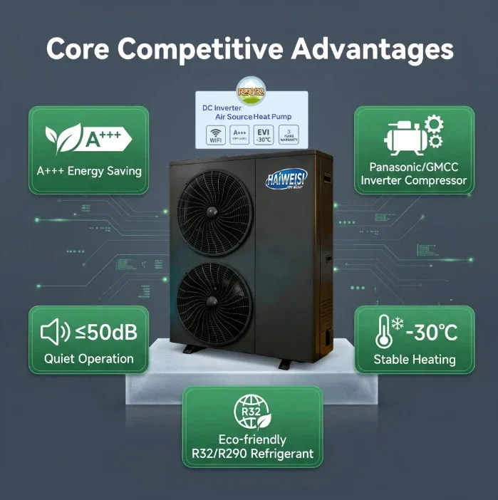 Air Source Heat Pump, 15KW, 24KW, R290, Inverter - detail 6