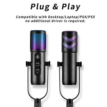 ZX-776メタルライブストリーミングUSBマイクデスクトップPC