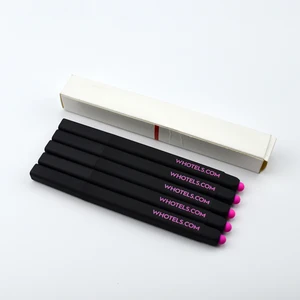 w Hotel Pen  Slim Hotel Pen Hot Selling Hotel Black square Ball Pen with Metal Clip