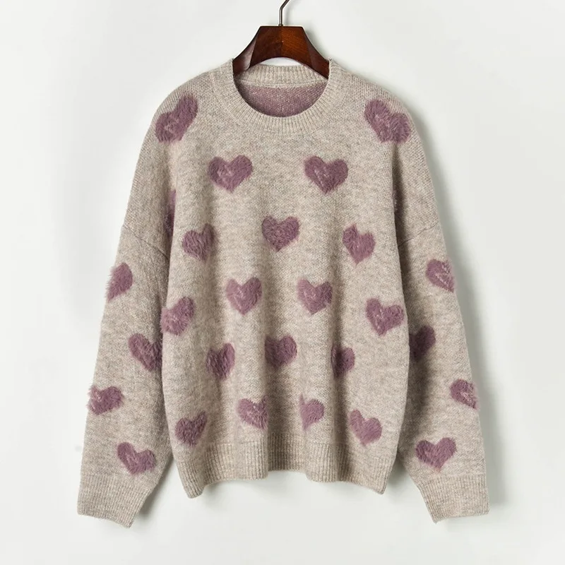 shein heart sweater
