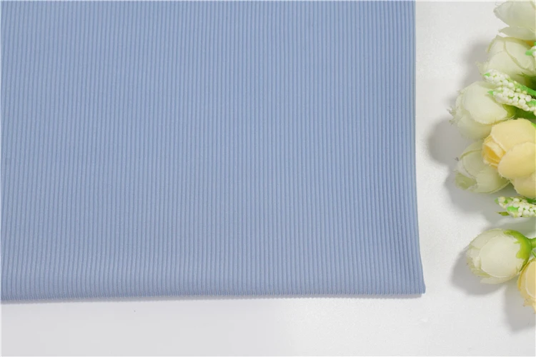High Quality Elastic Ribbed Ice Silk Fabric for Spring and Summer Thin  Clothing Pure Color Knitted Fabric - China Polyester Fabric and Printed  Fabric price