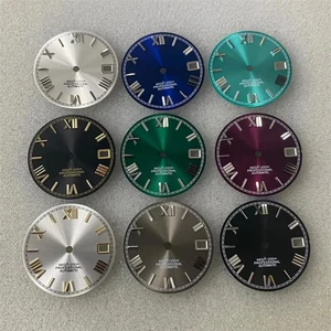 Custom Rome Numerals Watch Dial 28.5mm Fit for NH35 NH36 Movement Sunburst Watch Faces Dial