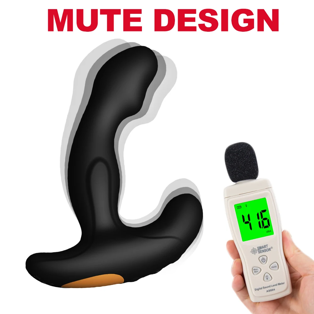 Prostate Massager Butt Plug Vibrator Dual Motor Men Male Sex Toys 12 Speed Smooth Silicone Dildo Anal Plug