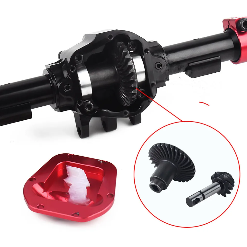 Радиоуправляемый автомобильный ЧПУ металлический передний/задний мост с защитой для 1:10 гусеничный автомобиль осевой SCX10 II 90046 90047