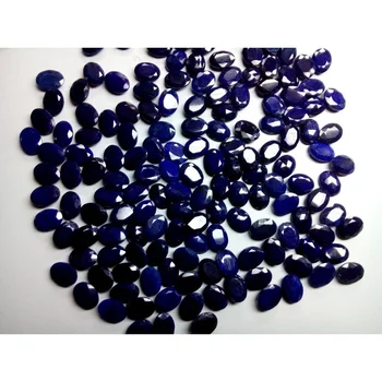 12X16 mm oval natural corundum blue sapphire dyed loose cut gemstone