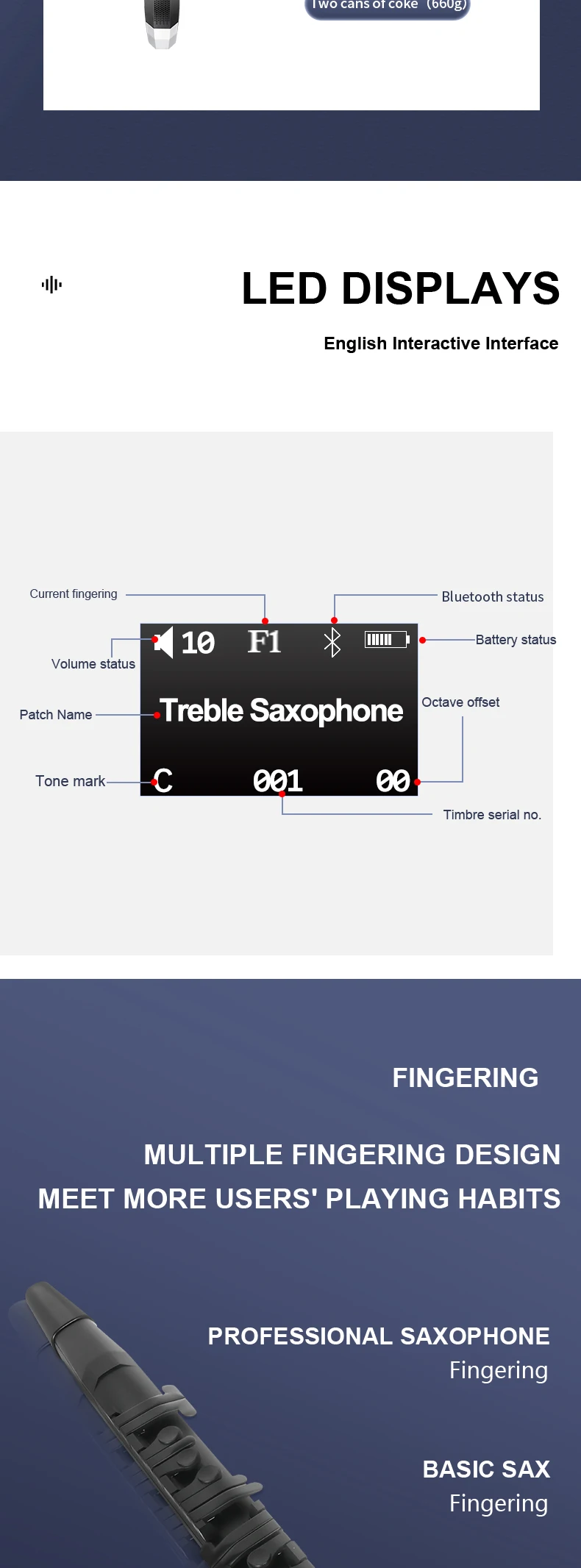 Title 5, Coolmusic S1 Drahtloses elektronisches Blasinst...