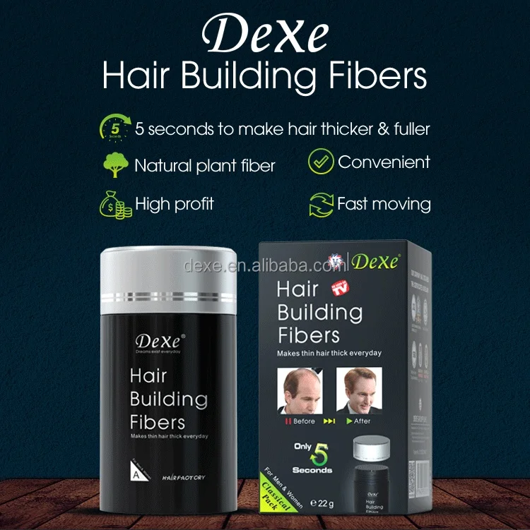 Dexe Hair Treatment Powder Natural Type Thickening Hair Building Fibers Products in Demand 2018 Hair Loss/thin Hair/ Baldness