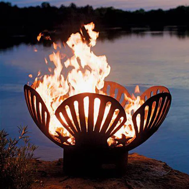 Weather-Resistant Wood Burning Fire Pit for Backyard, Custom Corten Steel Fire Pit Round Ball Sphere for Commercial Landscaping