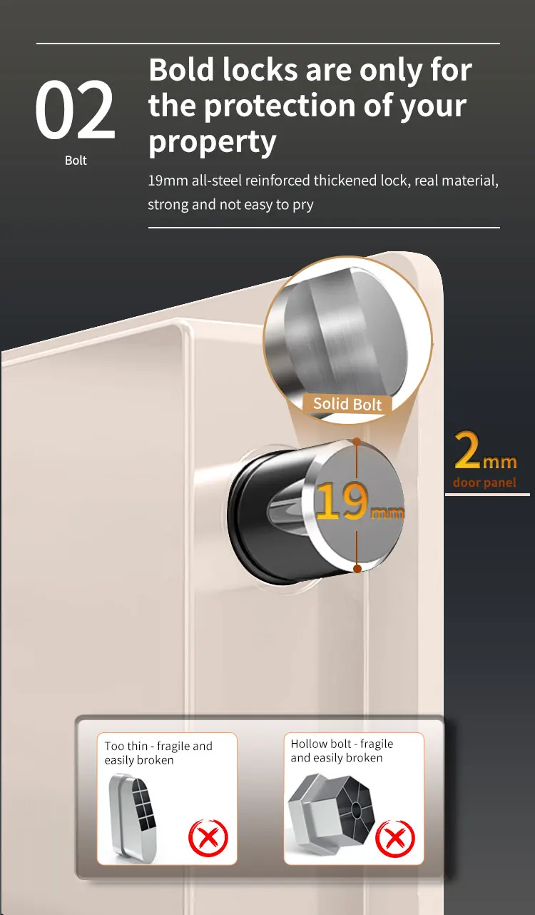 Cash Box Deposit Lock Digital Diy High Security Steel Storage Car Hotel Mini Customized Home and Office CEQ Safe 1.2 Mm 17E-EF supplier
