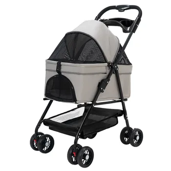 Newly Arrived Lightweight and Foldable Outdoor Pet Cart Easy to Fold Portable Hand Trolley for Small Dogs and Cats Travel