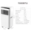 Aire acondicionado portátil de 7000 BTU con calefacción y refrigeración