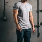 Dry Sleeves Fit T-shirts OEM Garment Manufacturer Wholesale Quick Dry Muscle Tee Rolled Sleeves Crewneck Fit Mens Gym T-shirts