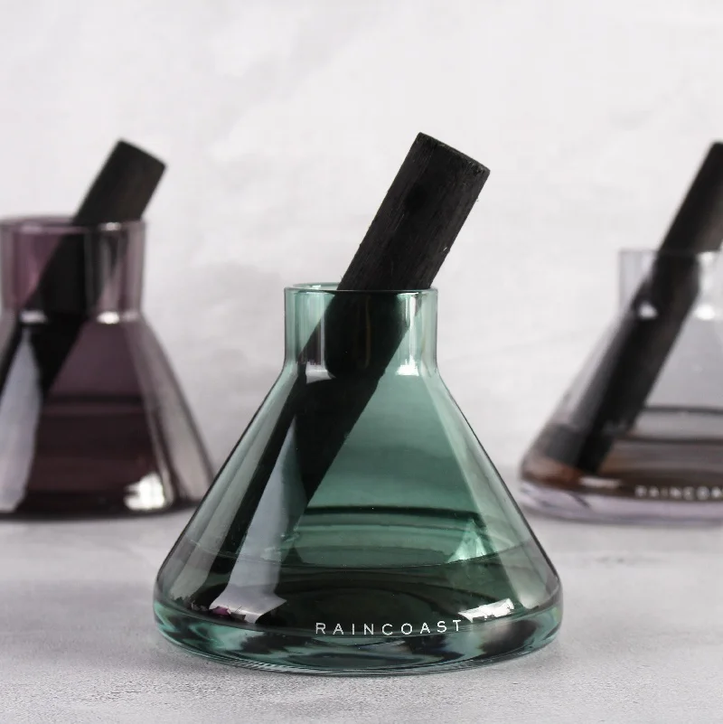 RAINCOAST 100ml Blowing Glass Diffuser Reed Diffuser With Extreme Decorative Reeds Home Fragrance Diffuser