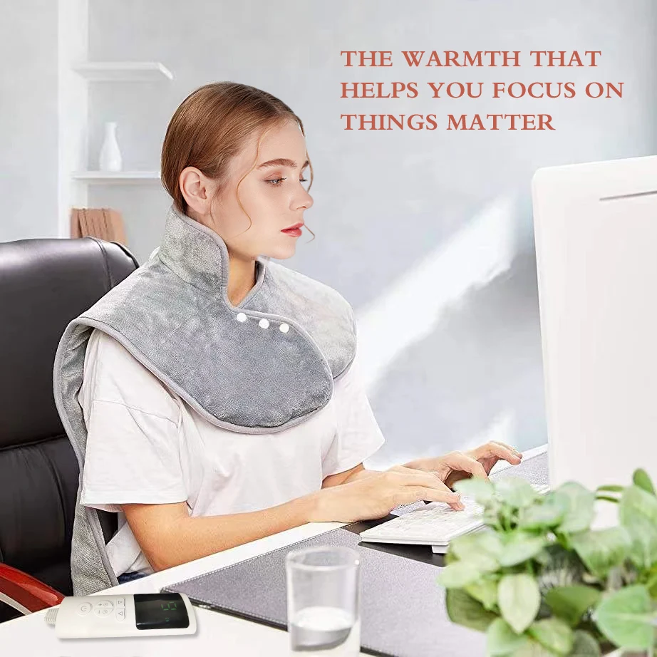 Электрическая грелка для шеи и плеч с 9 настройками тепла облегчения боли