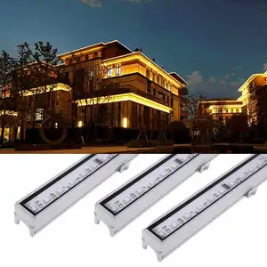 12W Outdoor RGB LED Wall Washer Light DMX 512 Linear for Architectural Facade Lighting IP65 Rated for Building Ingrown