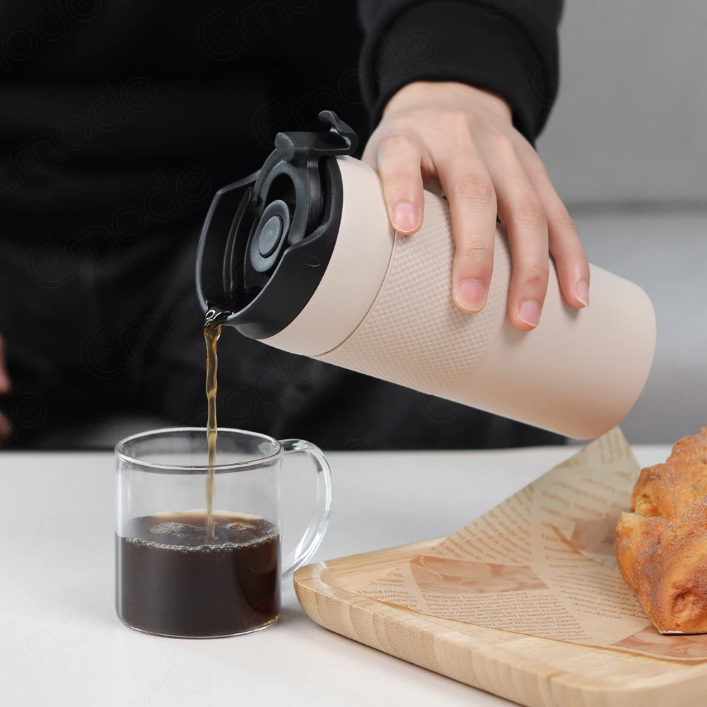 Travel Vacuum Insulated Coffee French Press Mug by Winwinworld