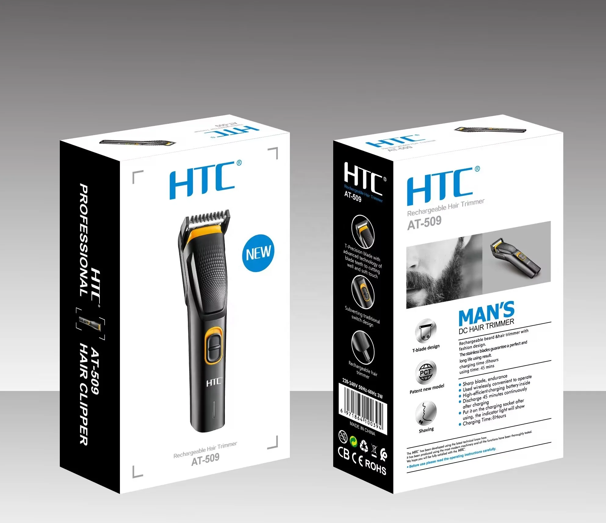 HTC AT-509 Man Hair Clipper - Professional Men's Hair Trimmer