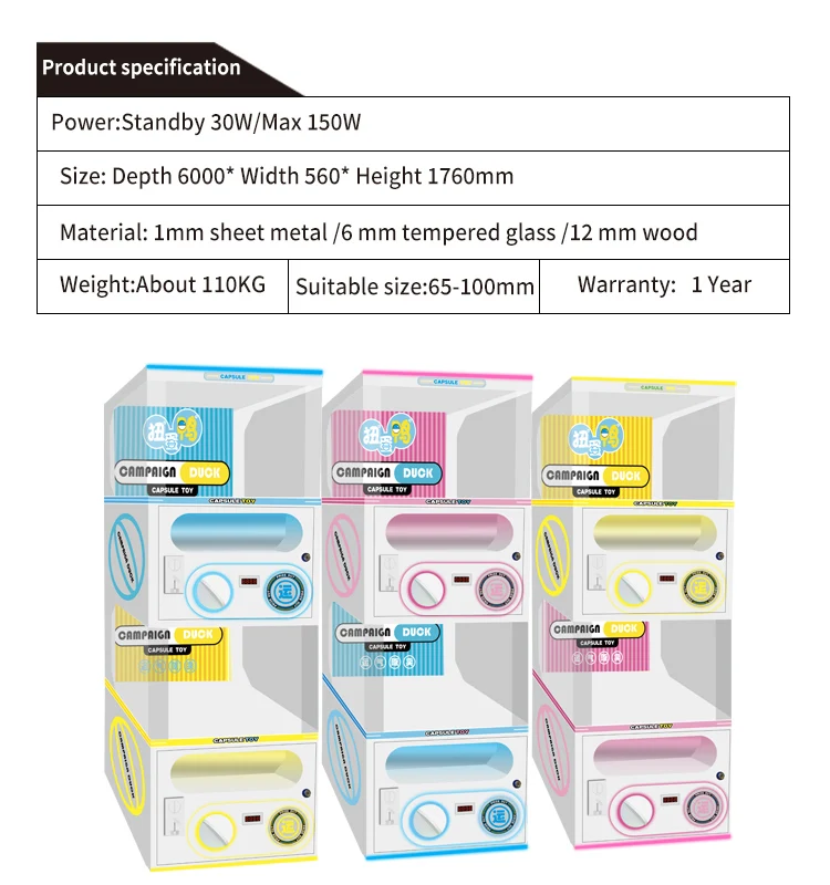 Commercial Coin Invested Capsule Toys Distorted Egg Ball Automatic Vending Machine Capsules
