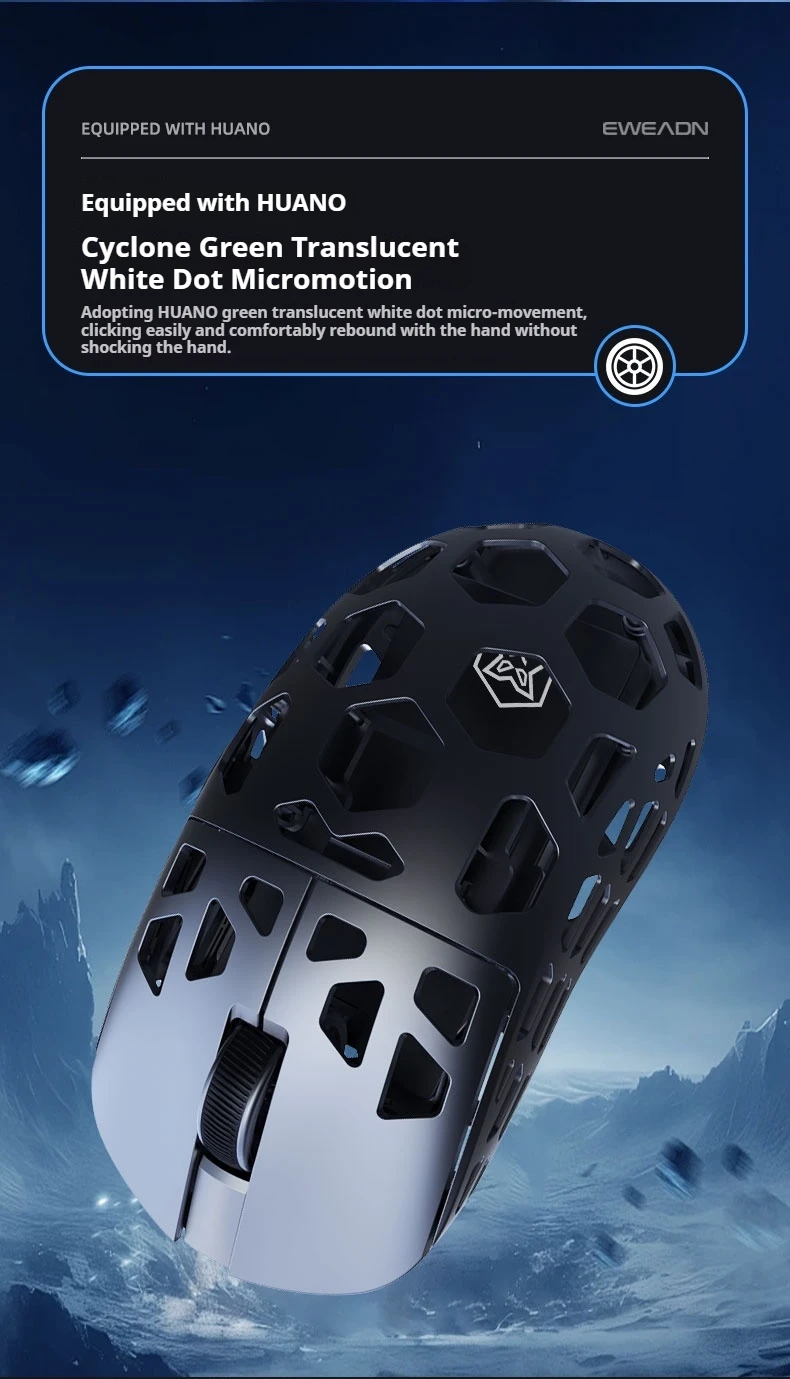 EWEADN L1マグネシウム合金RGBワイヤレスゲーミングマウス8K FPS軽量