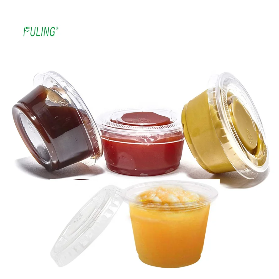 Fuling Small Plastic Containers with Lids, Jello Shot Cups