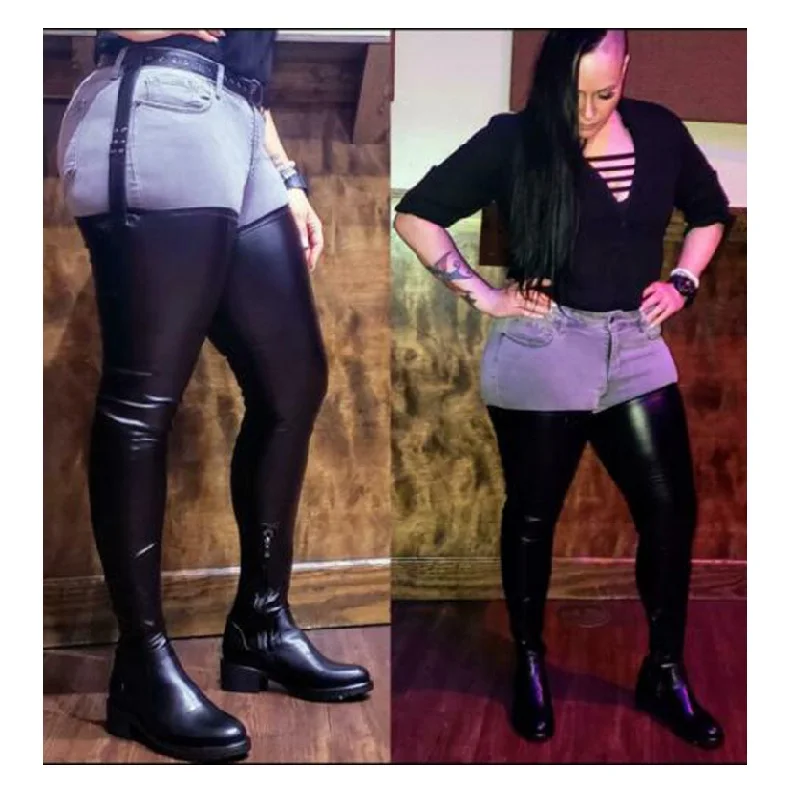 thigh high boots with waist belt plus size