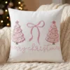 Serviette Noël avec nœud brodé