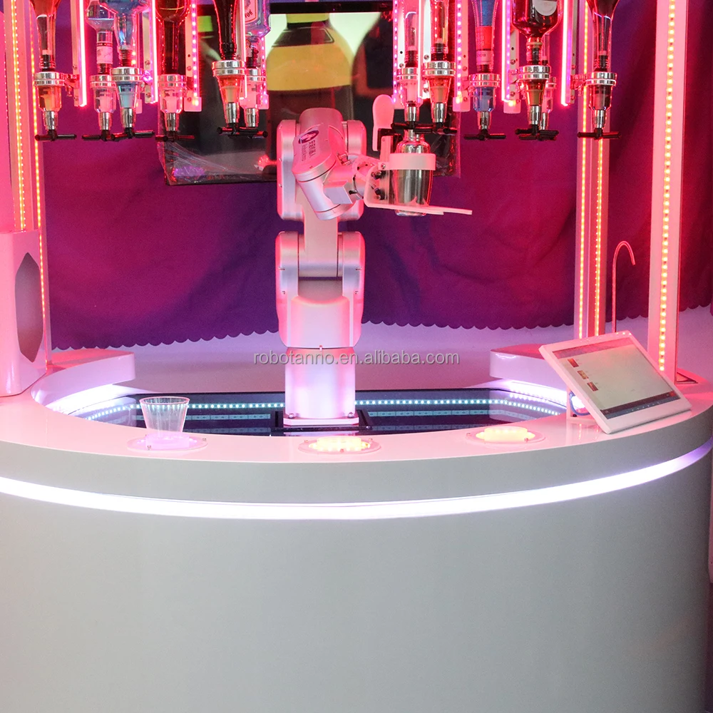 Smart Automatic Bartender Cocktail Machine 6 Axis Robot Cocktail Bar