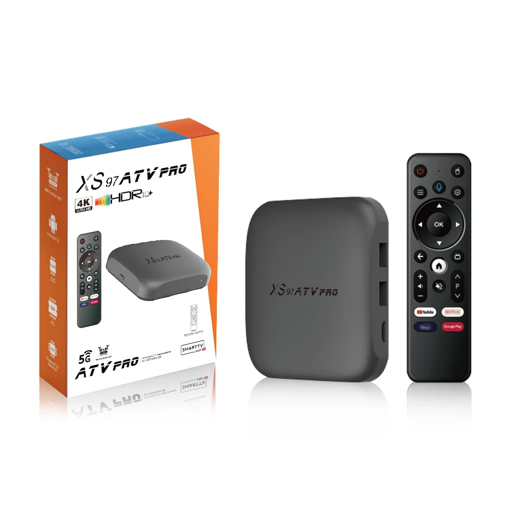 XS97 ATV PRO Android 12 TV Box - 4K Remote Control Option