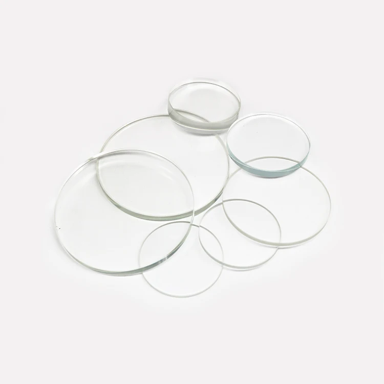 Low price clear 5-50mm thickness DIN7080 polished edge heat resistant borosilicate tempered sight round glass